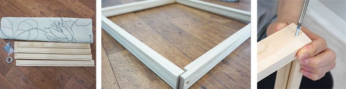 ファブリックボード 木枠の作り方