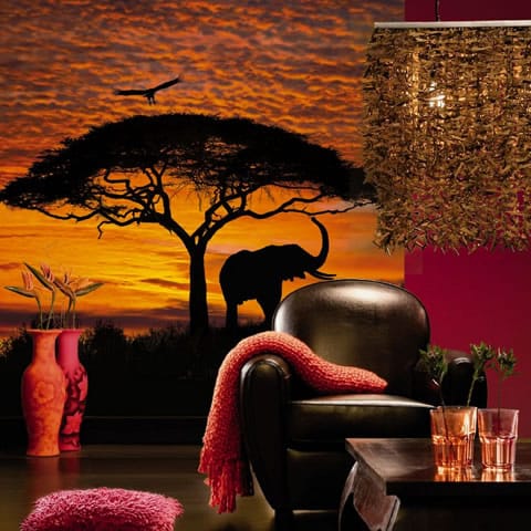 ドイツ製壁紙【4-501】African Sunset アフリカの 夕日