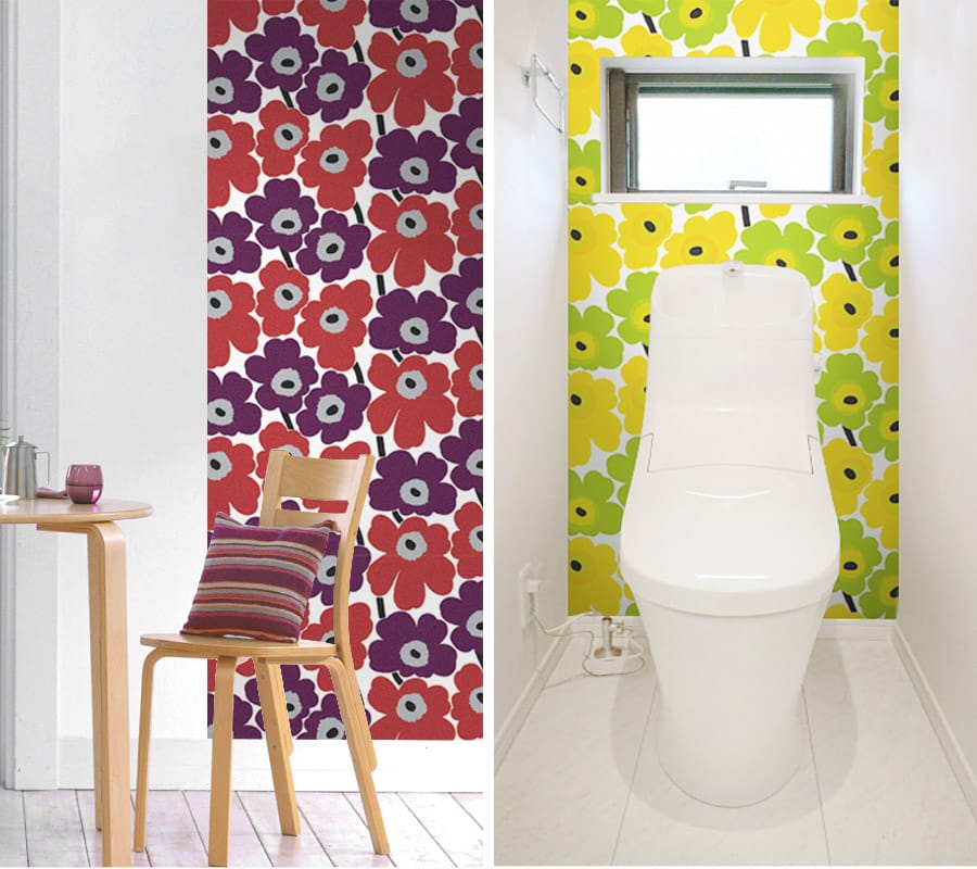輸入壁紙 Marimekko マリメッコ Pieni Unikko ピエニ ウニッコ 壁紙 クロス ウォールシールの販売 スタイルダート