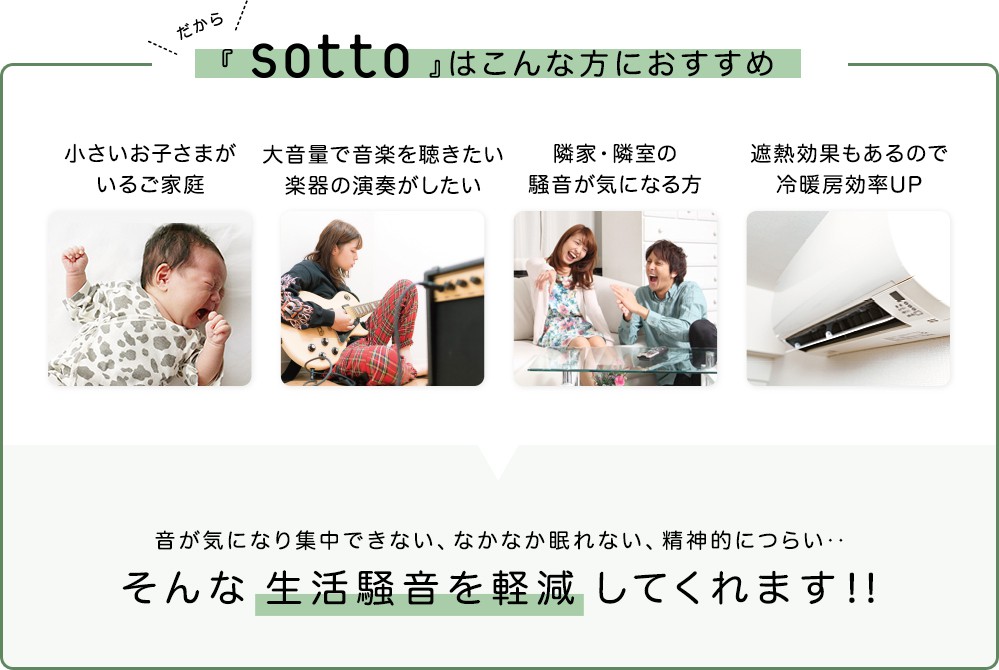 吸音パネル「sotto」壁に貼るだけでオシャレな吸音材 ｜壁材の